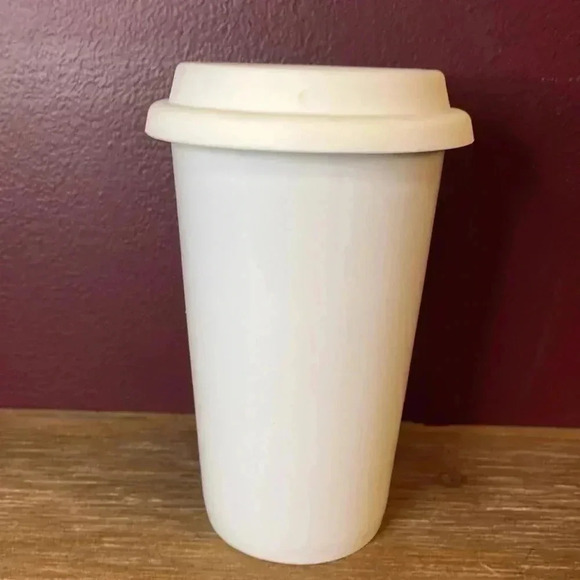 Starbucks 2010 Ceramic Tumbler with Silicone Lid EUC - Picture 2 of 6